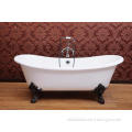 Double slipper classical freestanding cast iron enamel slipper bathtub